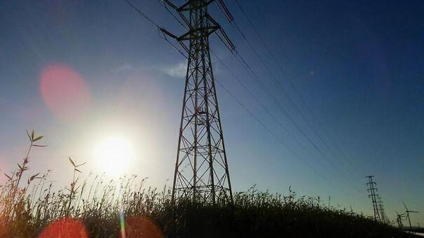 Steel tower, wire, steel tower, the countryside, JPG