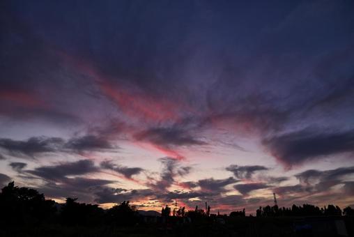 夕焼け 2025/9/30 夕焼け 2025/9/30 夕焼け,夕暮れ,夕方の写真素材