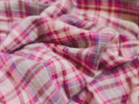 チェックシャツの生地（ピンク×パープル） チェック,衣類,チェック柄の写真素材