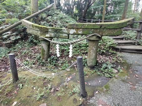 牛根麓稲荷神社の埋没鳥居の写真