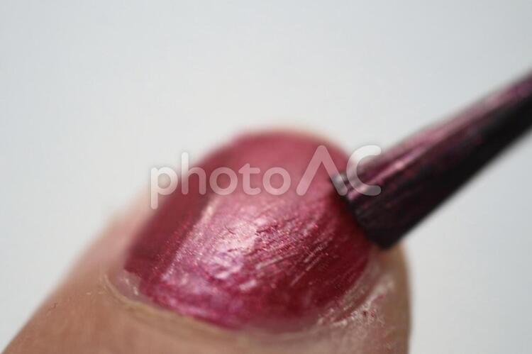 ネイルを塗る ネイル,爪,塗るの写真素材