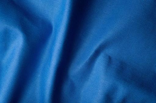 ブルー生地のシワテクスチャ 布,生地,織物の写真素材