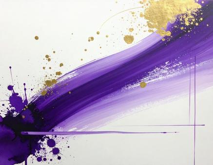 紫とゴールドの調和が美しい抽象的アート 紫とゴールドの調和が美しい抽象的アートの写真