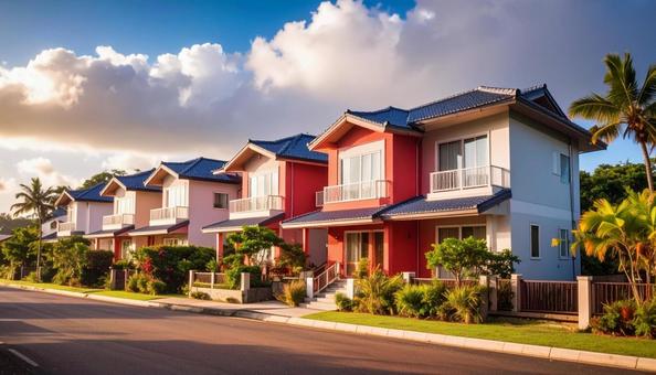 南国の住宅街 南国の住宅街の写真