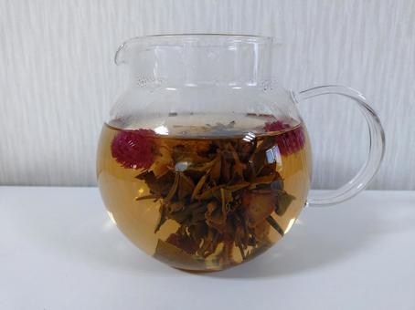 Photo, craft tea, flowering tea, pot, 