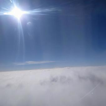 上空から見た景色 空,天気,晴れの写真素材