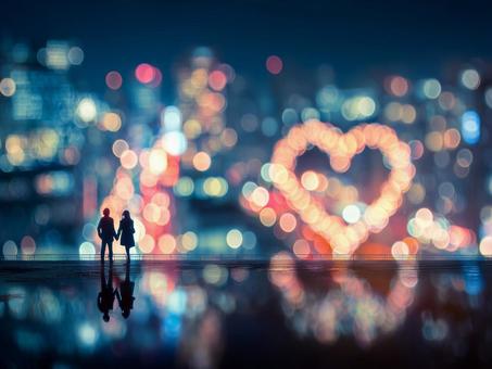 ハートイルミネーションの写真