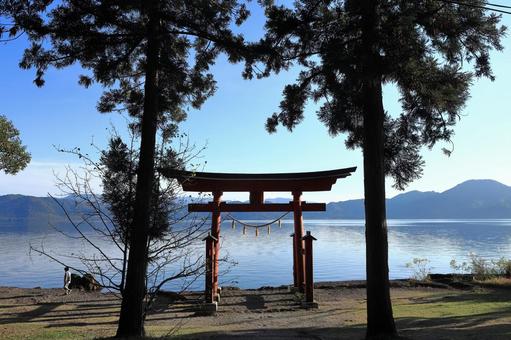 御座石神社の鳥居 御座石神社の鳥居の写真