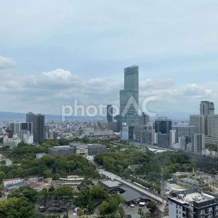 通天閣から眺めた大阪の街並み② 大阪,浪速,osakaの写真素材