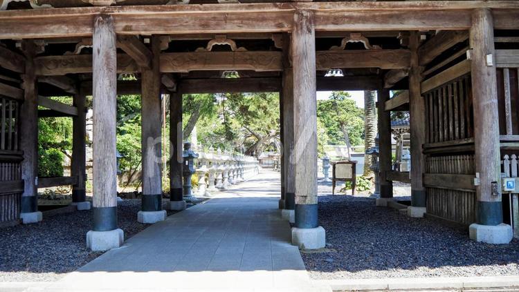夏の天津小湊＆誕生寺（千葉県・鴨川市） 夏,天津小湊,誕生寺の写真素材