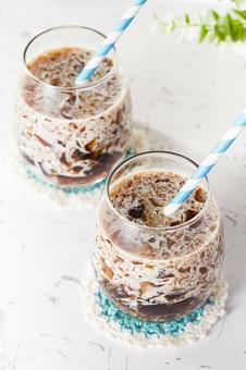 クラッシュコーヒーゼリー コーヒーゼリー,ゼリー,デザートの写真素材
