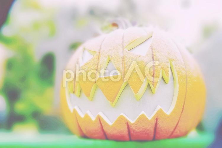ハロウィン、かぼちゃの飾りの背景素材２ ハロウィン,かぼちゃ,パンプキンの写真素材