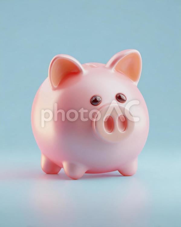 貯蓄を象徴するパステルピンクの豚の貯金箱 貯金箱,豚,ブタの写真素材