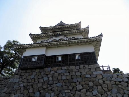 丸亀城 天守 丸亀城 天守 丸亀城,現存天守,高石垣の写真素材