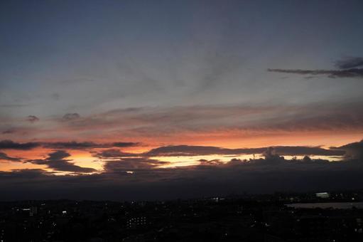 多摩川の夕暮れ 多摩川の夕暮れの写真