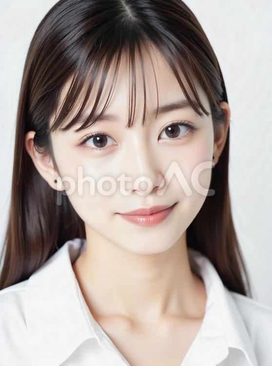 美肌の美しい日本人女性　AI生成画像　 女性,人物,若いの写真素材