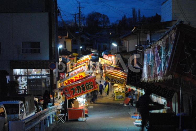 佐久市岩村田鼻顔稲荷神社の初午祭り 長野県,佐久市,岩村田の写真素材