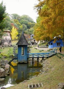 ムーミンの世界 ムーミン,公園,秋の写真素材