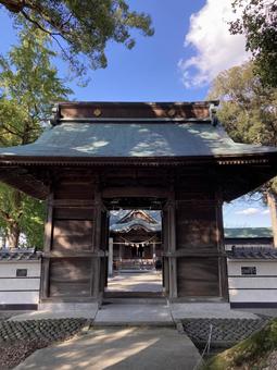 溝口竈門神社・楼門（縦） 竈門神社,福岡県筑後市,鬼滅の刃の写真素材