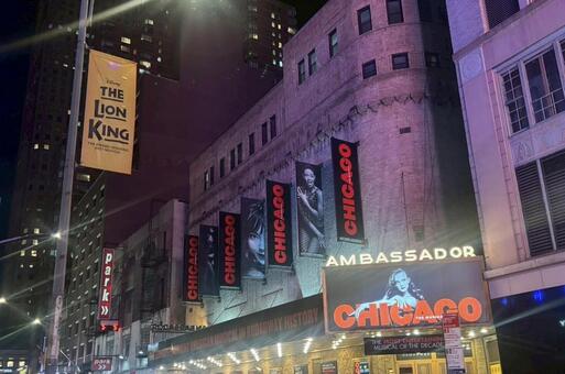 NewYorkの街並み ニューヨーク,街並み,夜景の写真素材