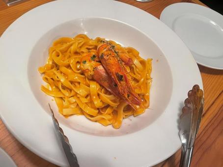 海老のパスタ 海老のパスタ パスタ,ランチ,海老の写真素材