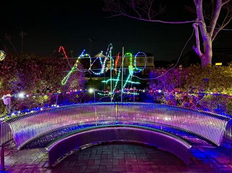 西部緑道イルミネーション　福井県 西部緑道イルミネーション,福井県,福井少年運動公園の写真素材