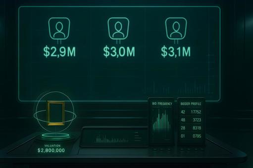 アート競売パネルの写真