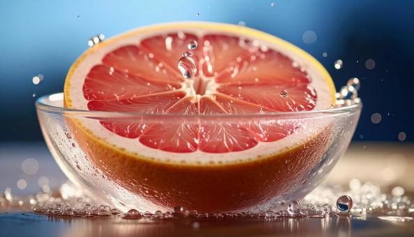 グレープフルーツ　カット断面の写真