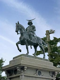 伊達政宗公騎馬像_1 伊達政宗,騎馬,像の写真素材