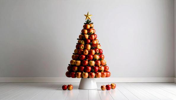 林檎のクリスマスツリー 林檎のクリスマスツリーの写真