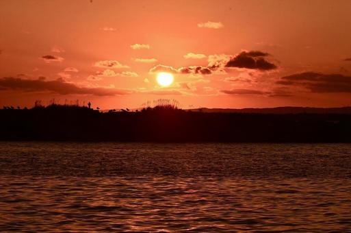 北海道の夕日 15415 北海道の夕日 15415の写真