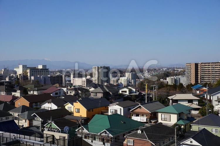 川崎市麻生区・新百合ヶ丘方面の住宅地 新百合ヶ丘,川崎市,麻生区の写真素材