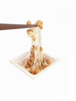 納豆 納豆,箸,大豆の写真素材