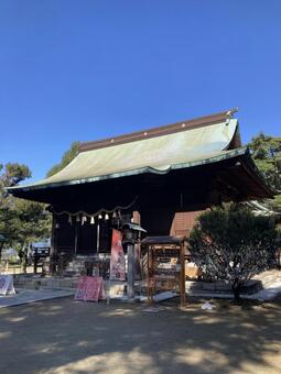 篠山神社・本殿（縦） 篠山神社,福岡県久留米市,神社仏閣の写真素材