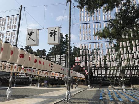 万灯祭 万灯祭 提灯,祭り,神社の写真素材