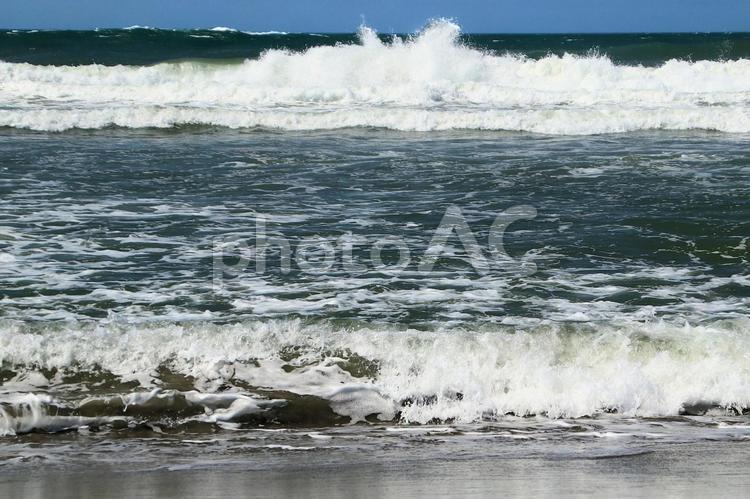 夏　白波　海辺 海,夏,白波の写真素材