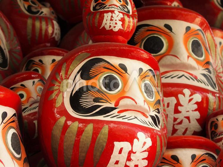勝尾寺のだるま　１１ 勝尾寺,だるま,ダルマの写真素材