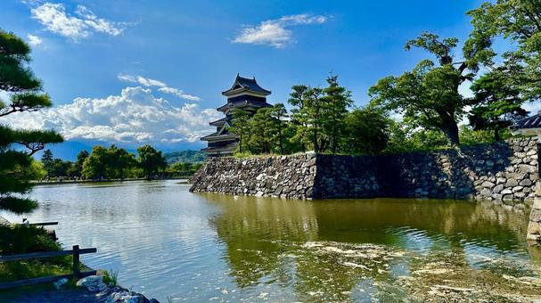 お城 お城 快晴,昭和,旅の写真素材