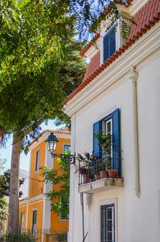 カスカイスの家　ポルトガル ポルトガル,カスカイス,リスボン郊外の写真素材