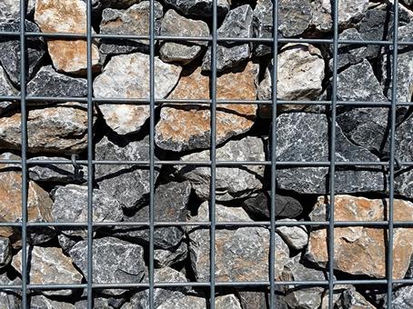 ガビオン ガビオン,塀,フェンスの写真素材