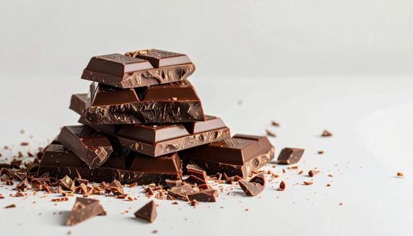 割れている板チョコ 割れている板チョコの写真