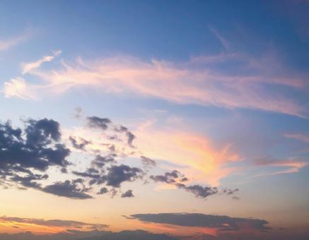 綺麗な夕焼けの風景写真 綺麗な夕焼けの風景写真の写真
