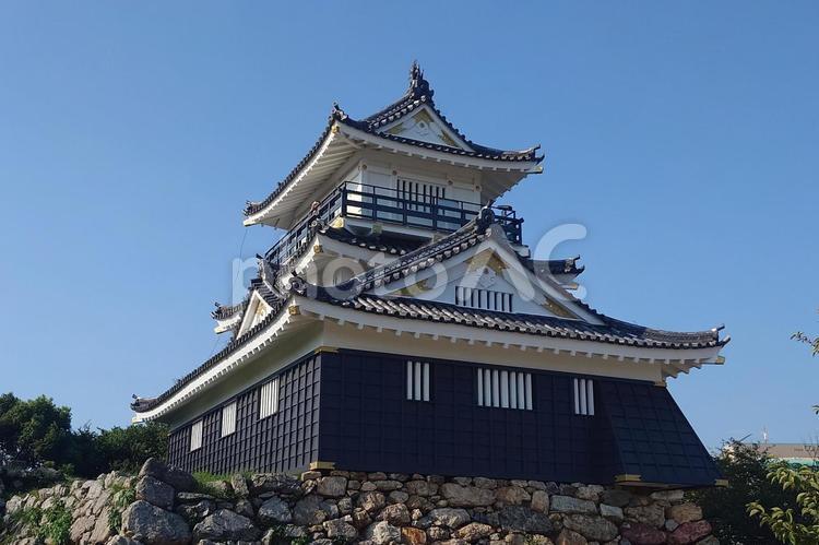 静岡県-浜松城-天守 浜松城,城,天守の写真素材