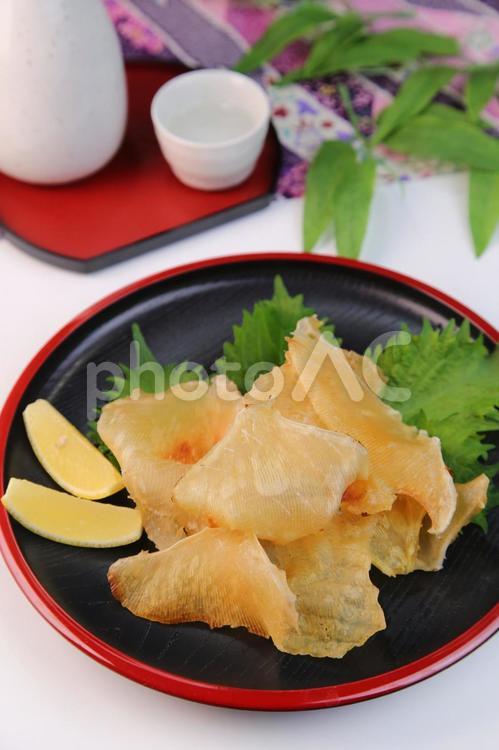 エイヒレ エイヒレ,エイ,干物の写真素材