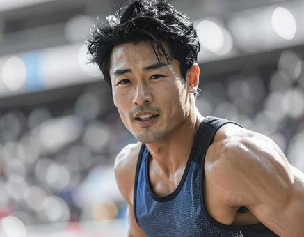 マッチョなアスリート マッチョなアスリートの写真