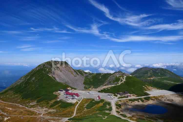 中部山岳国立公園、乗鞍高原と鶴ヶ池。 中部山岳国立公園,乗鞍,畳平の写真素材