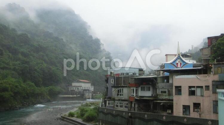 台湾の烏來にて 台湾,烏來,ウーライの写真素材