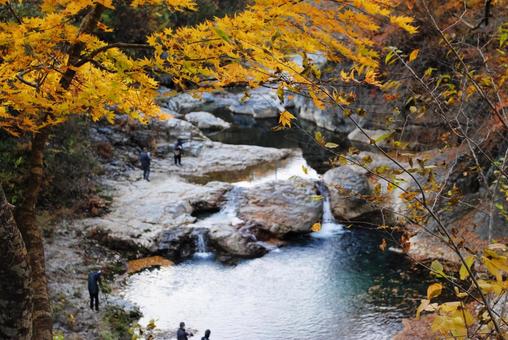 四万温泉の甌穴群 四万温泉の甌穴群 群馬県,中之条町,四万温泉の写真素材