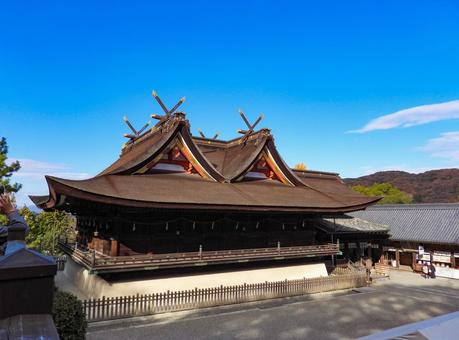 岡山県 吉備津神社の本殿 岡山県 吉備津神社の本殿の写真