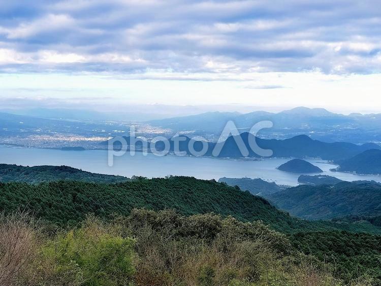 だるま山高原展望台からの眺望 だるま山高原展望台,だるま山,西伊豆の写真素材